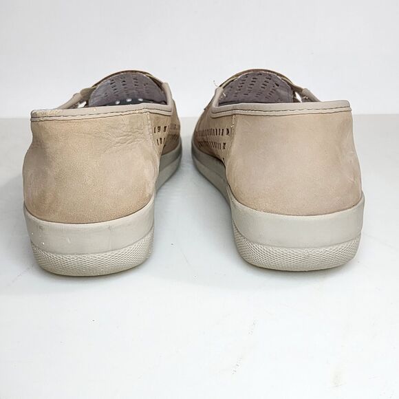 Spring Step Leather Upper Slip On Shoes Cut Out Flats Beige Size 9US 40 Portugal - Picture 13 of 16